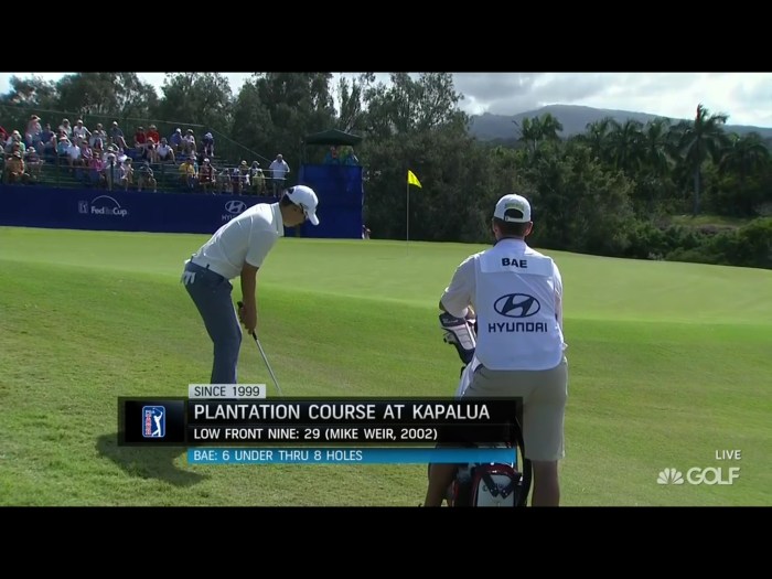 The early leader in the beautiful first round. 