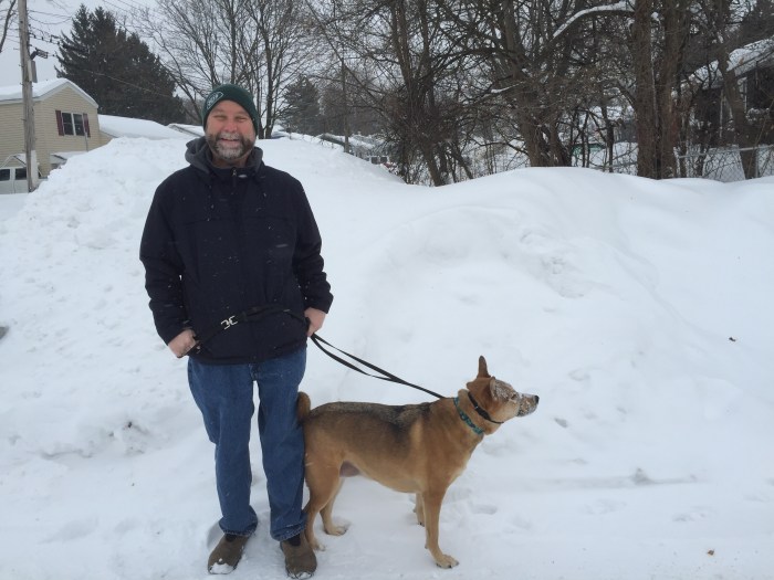 Ellie B has a nose for snow.