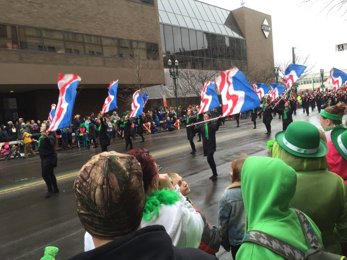 Flag girls on South Salina Street