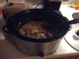 Corned beef, cabbage and more. Sunday dinner. 