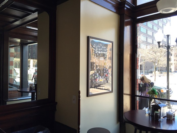 Mirror, picture frame, window.