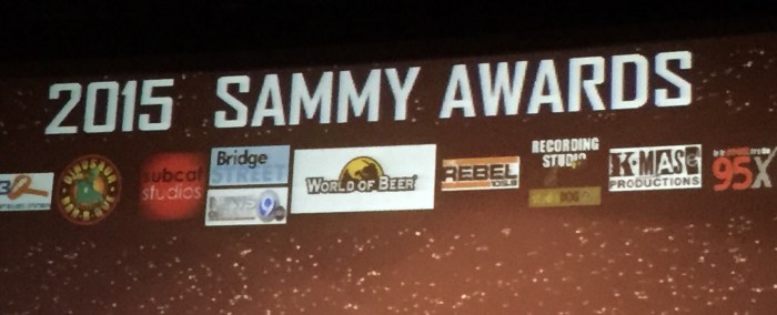 The big screen was a winner all night.