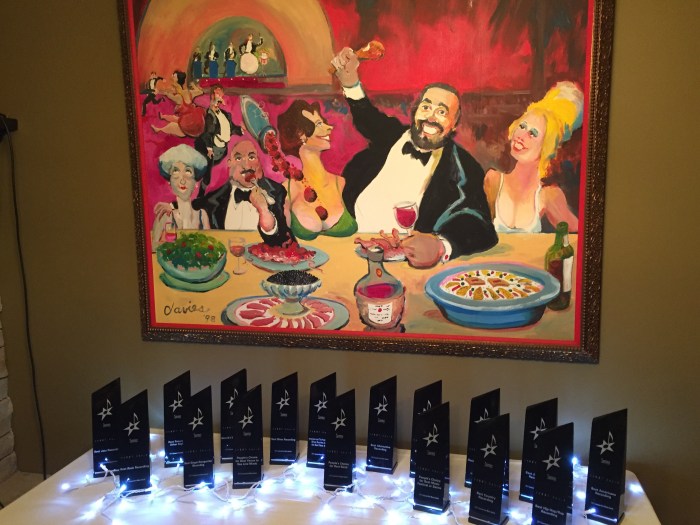 The Sammys, all shined up before being handed to the winners.