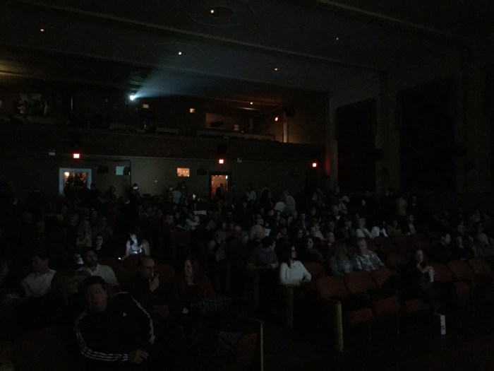 Looking to the crowd from the front of the Palace Theatre auditorium at the Sammys.