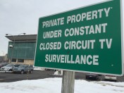 The lot in which I used to park, guarded.