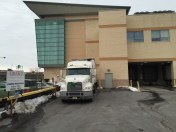 Newsprint deliveries are still made to the big loading dock.