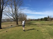 KP drives on the first hole.