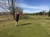 I finish my drive at the first.