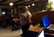 Missy Reese sings at karaoke night at Village Lanes in East Syracuse, N.Y. 