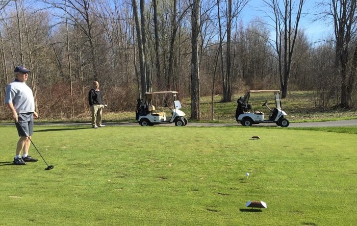 Tater and KP on the first tee.