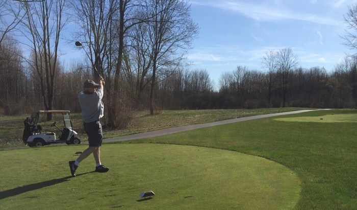 KP tees off at No. 1. 