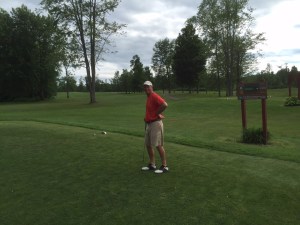 Our group is on the fairway ahead.
