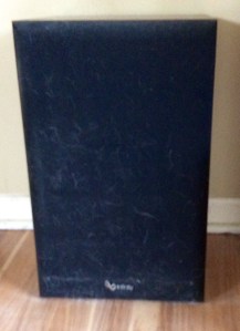 Speaker by Infinity. Pet hair by Ellie B aka Dogamous Pyle.  Only one generation removed from my college blasters made by Becker, believe it or not.