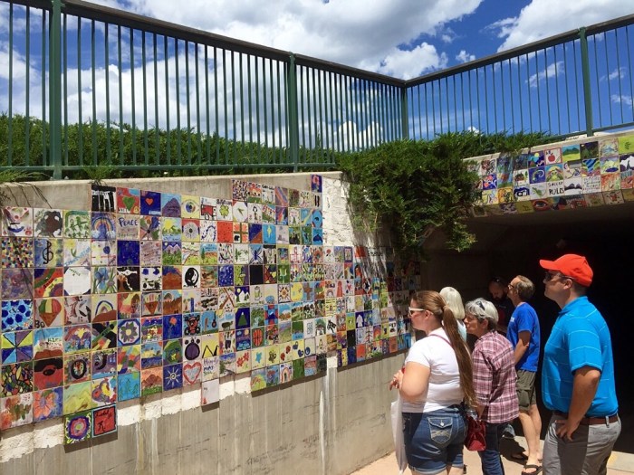 The kids contribute to the scene.