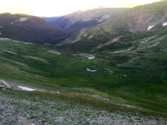 The Continental Divide somewhere below.
