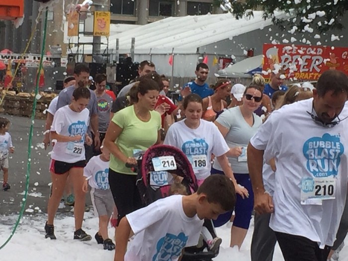 Elisabeth is the one with the bubbles between her sunglasses.