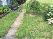 Unearthed walkway.
