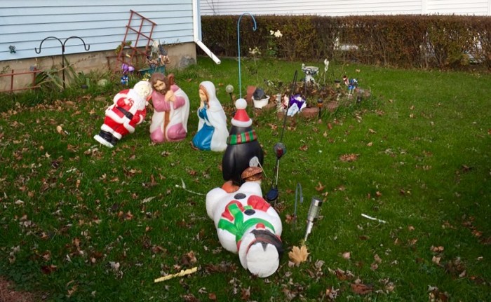 Messin' around on a lawn in Syracuse.