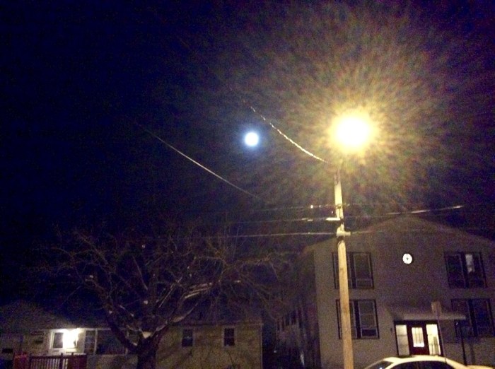 From the end of my driveway.