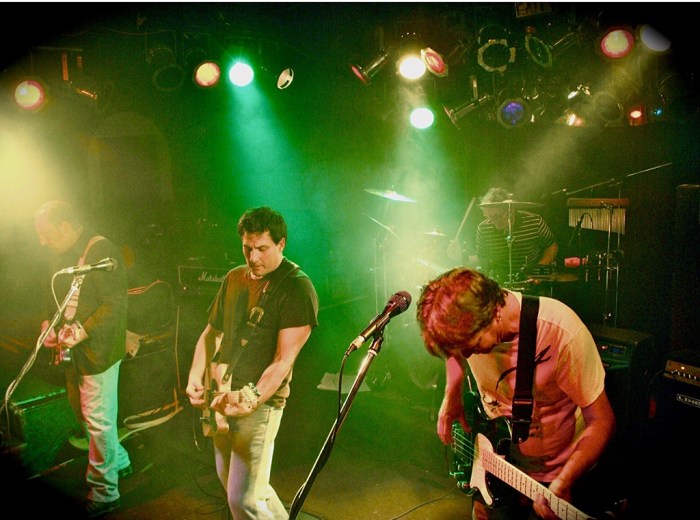 Playing at Mac’s Bad Art Bar in 2008.  (Photo by  Rita Lucas)