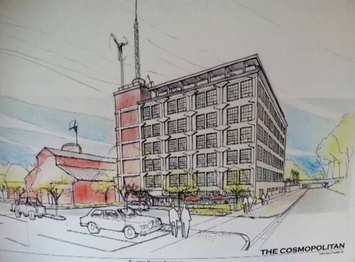 An artist's rendition of The Cosmopolitan in Syracuse.  (From LRSrecords.com)