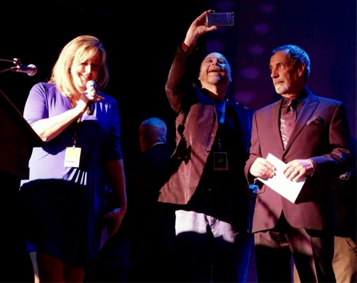 We three caught doing our thing. (Photo by Jack Bocchino)