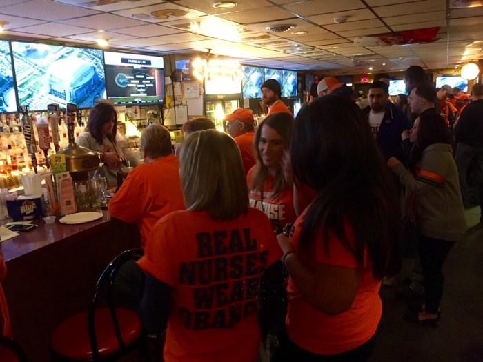 Big bar crowd at Chadwick's. 