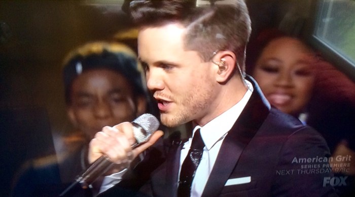 Trent Harmon, the final 'AI' winner. (From my wide-screen)