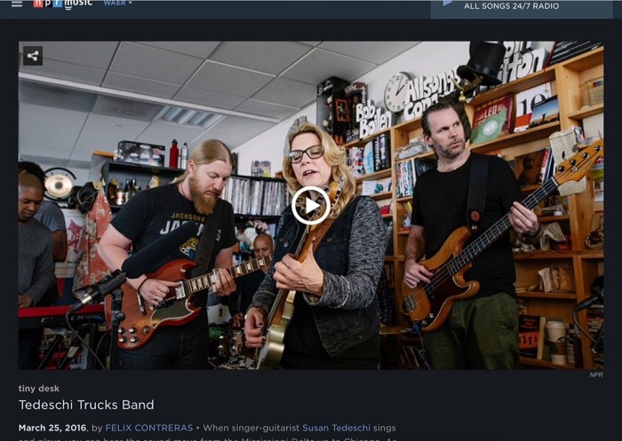 Room to grow for Derek Trucks and Susan Tedeschi? (From NPR.org)