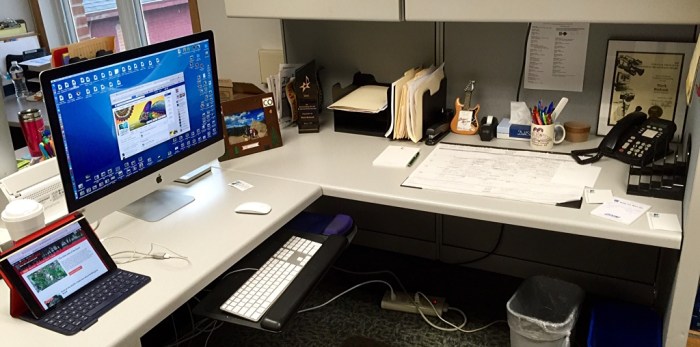 Feeling at home at at the library. 