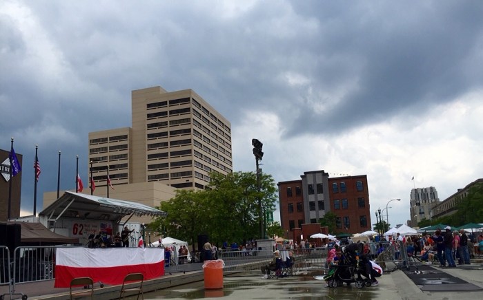 Gray day for Polish Fest.