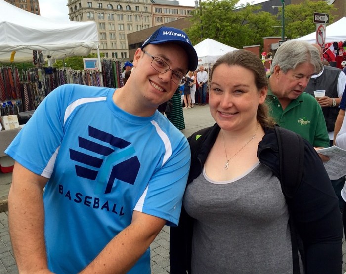 George and Elisabeth, happy to be in line for Polish food.