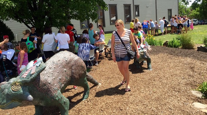 The Dinosaurs get to have fun with the kiddies.