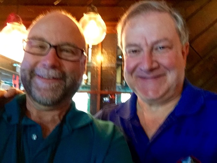 We retreated, David and I. 