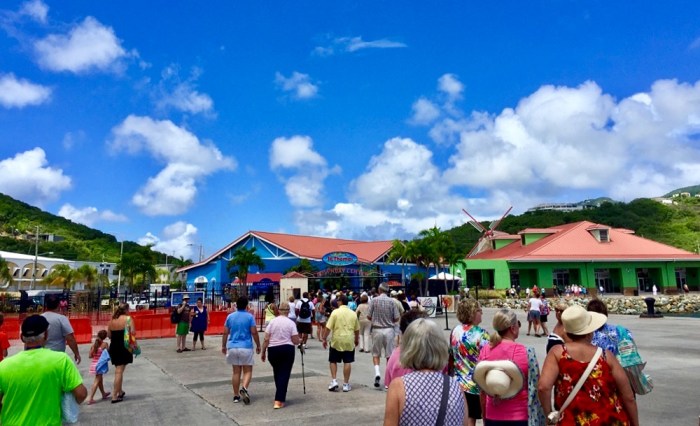 The departure area around the ship.